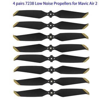 4 أزواج 7238 منخفضة الضوضاء الدعائم 7238F مراوح لاسهم الشركات الامريكية الكبرى Mavic الهواء 2/DJI الهواء 2S بدون طيار الملحقات