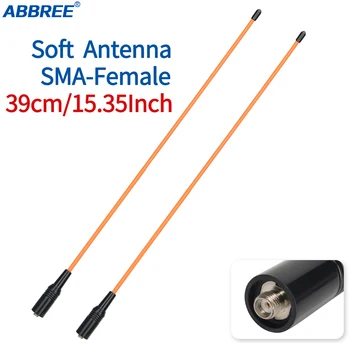 1/2pcs ABBREE AR-771C SMA أنثى 15Inch VHF/UHF 144/430MHz هوائي باوفنغ UV-5R الأشعة فوق البنفسجية-13 برو الأشعة فوق البنفسجية-82 BF-888STwo راديو الطريق