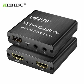 1080P تسجيل الفيديو بدقة 4K الجهاز بطاقة التقاط فيديو دونغل HDMI متوافق مع USB 2.0 لعبة تسجيل بث مباشر بث