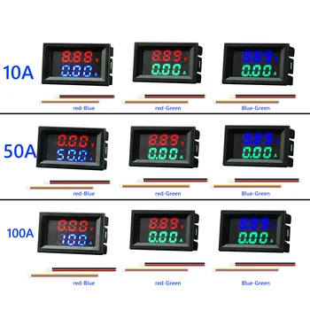 10A/50A/100A الفولتميتر الرقمي التيار الكهربائي دقة عالية الجهد الحالي للكشف عن الوظائف أمبير فولت اختبار أدوات القياس