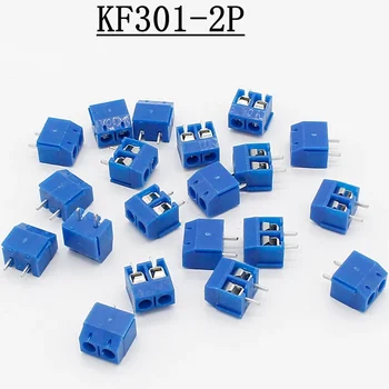 10pcs KF301-2P 2 دبوس المكونات في محطة كتلة المسمار Contor 5.08 mm الملعب