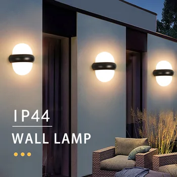 110V الصمام مصباح الجدار في الهواء الطلق/داخلي جدار الضوء للماء الديكور حديقة شرفة المنزل شارع ضوء تركيب 12W أبيض دافئ