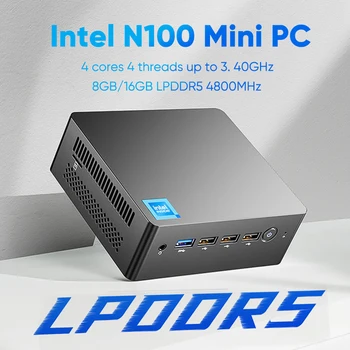 12 Gen Mini PC الدر بحيرة إنتل N100 رباعية النواة DDR5 8G/16G 4800Hz ويندوز 11 المزدوج RJ45 LAN Firewall Router 4K ألعاب الكمبيوتر