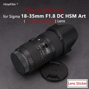 1835art غطاء العدسة الفيلم سيجما 18-35mm F1.8 الفن DC HSM Lens for Canon قسط شارات حامي الجلد ملصقا