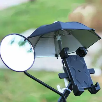 1PC حامل الهاتف المحمول دراجات نارية مظلة المحمولة للماء مصغرة شمسية مضادة للماء-نفاذية لعبة مظلة