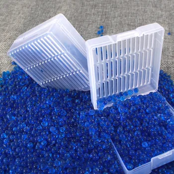1Pcs هلام السيليكا مربع قابلة لإعادة الاستخدام الأزرق Silicagel الرطوبة تمتص حبات ماصة المجففة مربع تغيير لون تبين