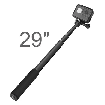 29 بوصة من الألومنيوم Monopod تمديد القطب Selfie Stick for GoPro Hero 11 10 9 8 7 6 5 Sjcam Xiaomi Eken DJI العمل ملحقات الكاميرا