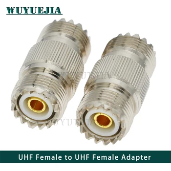2Pcs/Lot SL16 UHF SO239 الإناث إلى UHF الإناث موصل مستقيم 2x مزدوج محول UHF PL259 الذكور