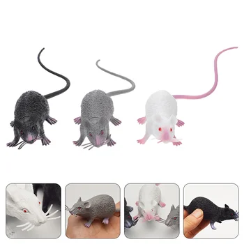 3 جهاز كمبيوتر شخصى واقعية الفئران لعبة الحاضر الحلي وهمية الفئران تمثال ديكور محاكاة لينة من المطاط الماوس الدعائم متعة هفوة مزحة مزحة محاكاة