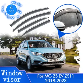 4x الزجاج الأمامي ل MG ZS EV ZS11 2018 2019 2020 2021 2022 2023 المطر الشمس النافذة أقنعة منحرف المظلة تقليم تغطية اكسسوارات السيارات