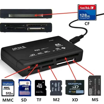 7 في 1 الكل في واحد قارئ بطاقة ذاكرة USB خارجية مصغرة SDHC M2 MMC XD را قراءة و كتابة بطاقة ذاكرة فلاش DIY أحدث