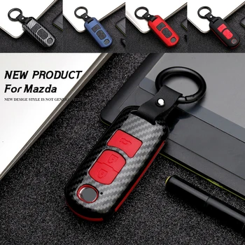 ABS+سيليكون مفتاح السيارة حالة تغطية ل مازدا 2 3 6 Axela Atenza CX-5 CX5 CX-3 CX3 CX-7 CX-9 2014-2019 مع سلسلة المفاتيح
