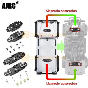Ajrc الملعب قابل للتعديل السيارة المغناطيسي شل العمود Rc سيارة تسلق قذيفة قوية المغناطيس سيارة غير مرئية شل العمود Trx4 Scx10