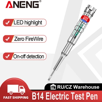 ANENG B14 24-250V اختبار الكهربائية الناجم عن مفك كهربائي التحقيق مع ضوء مؤشر إنذار الصوت والضوء اختبار القلم