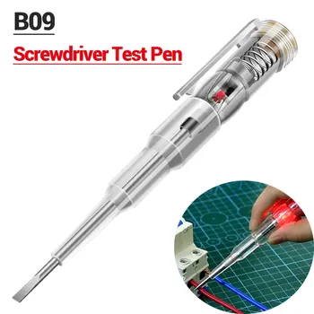 B09 مفك التحقيق كاشف الجهد الكهربائي اختبار القلم يسببها ضوء 70-250V للماء الجهد اختبار للكشف عن قلم رصاص