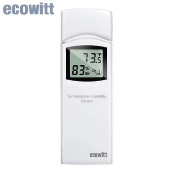 Ecowitt WN31(WH31) ميزان الحرارة الرطوبة اللاسلكية 8-قناة درجة الحرارة استشعار الرطوبة مع شاشة LCD (عبارة غير المدرجة)