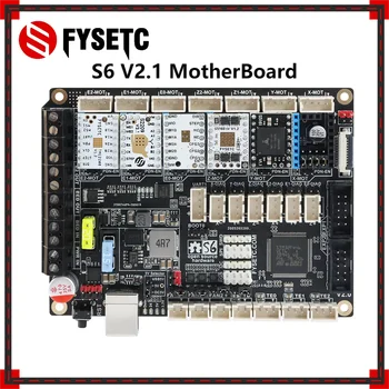 FYSETC S6 V2.1 اللوحة الرئيسية 32 بت لوحة التحكم مع TMC2209 TMC5060 دعم 6X السائقين مقابل F6 V1.3 SKR V1.3 Voron 1.8 /1.9