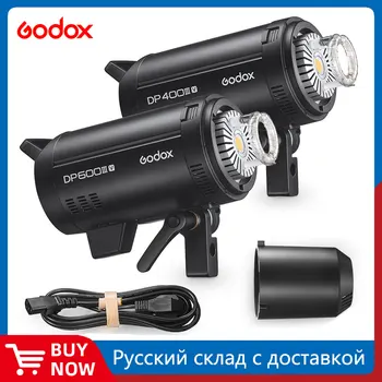 Godox DP400IIIV DP600IIIV DP800IIIV DP1000IIIV المدمج في لاسلكية 2.4 G X نظام استوديو ستروب ضوء فلاش للتصوير في الضوء