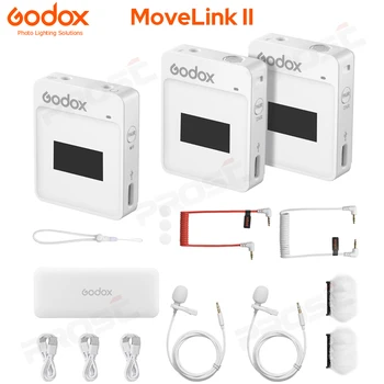 Godox MoveLink الثاني M1 M2 2.4 GHz اللاسلكية Lavalier ميكروفون احادي استقبال الارسال للهاتف كاميرا DSLR Smartphon