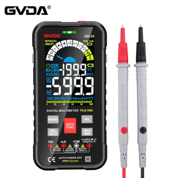 GVDA الرقمي المتعدد 9999 التهم DMM الفولتميتر صحيح RMS AC DC NCV الجهد متر الذكية مقياس التيار الكهربائي السيارات تتراوح السعة اختبار