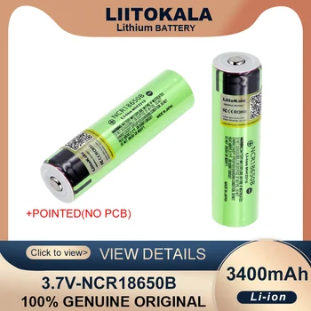Liitokala NCR18650B 3.7 v 3400mAh 18650 بطارية ليثيوم قابلة للشحن مع أشار (لا PCB) عن مصباح يدوي وبطاريات