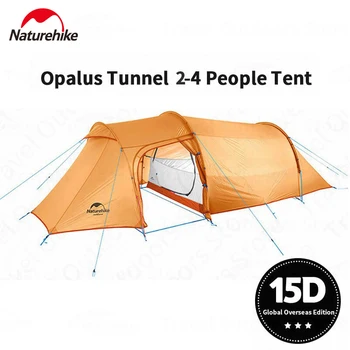 Naturehike خيمة التخييم Opalus النفق 2-4 أشخاص 4 مواسم خيمة خفيفة للماء 15D/20D/210T النسيج خيمة السياحية مع حصيرة