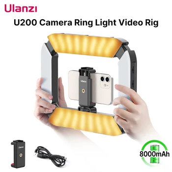 VIJIM Ulanzi U-200 حلقة ضوء التصوير أدى ضوء الفيديو ثنائية اللون الكاميرا مع الهاتف كليب الباردة الحذاء يوتيوب لايف تلاعب مصباح