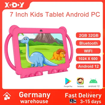 XGODY 7 بوصة الروبوت الكمبيوتر اللوحي الاطفال عن الدراسة في التعليم 32GB ROM رباعية النواة واي فاي وتغ 1024x600 الأطفال أقراص مع قرص الحالة