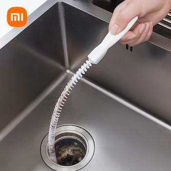 Xiaomi بالوعة فرشاة تنظيف أنابيب الحفر فرشاة حمام الشعر المجاري منظف المكونات حفرة مزيل أنابيب الصرف الصحي أدوات التنظيف