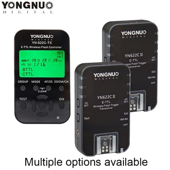 YONGNUO اللاسلكية TTL فلاش الزناد YN622C-II YN622C-TX عالية السرعة مزامنة جهاز الإرسال والاستقبال عن كاميرا كانون 1000D 600D 650D 7D 5DIII