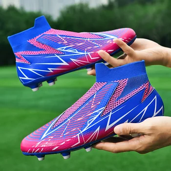 أحذية كرة القدم دون الأربطة كرة القدم المهنية الأحذية تنفس الرجال Soccer Cleats مكافحة زلة التدريب في الهواء الطلق الساخنة بيع جديدة 2023