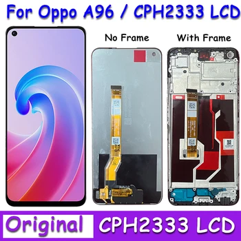 الأصلي OPPO A96 العالمية LCD CPH2333 شاشة عرض LCD تعمل باللمس لوحة استبدال محول الأرقام Oppo A96 4G LCD مع الإطار