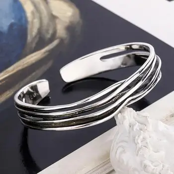 الإبداعية اللون الفضي منحني فرع الكفة سوار للرجال عارضة الهدايا والمجوهرات