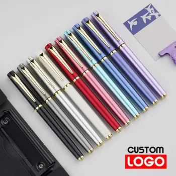 الإعلان محايدة القلم شعار مخصص هدية متعدد الألوان التقليد الأعمال المعدنية توقيع القلم القرطاسية المدرسية بالجملة -WJ-45