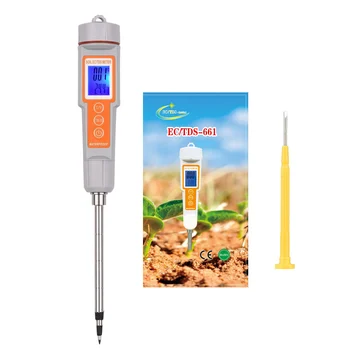 التربة اختبار 3 in1 EC/TDS/ درجة الحرارة الرقمية التربة اختبار مسبار متر مع إضاءة الشاشة المحمولة ملوحة التربة اختبار