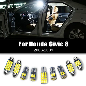 السيارات الصمام المصابيح هوندا سيفيك 8 2006 2007 2008 2009 FK FD كانبوس 2010 2011 داخل السيارة ومصابيح القراءة الجذع أضواء الملحقات