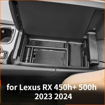 السيارة وسط مسند الذراع صندوق تخزين لكزس RX 450h+ 500h 350 350h الهجين 2023 2024 مركز أشتات التعبئة منظم الاكسسوارات