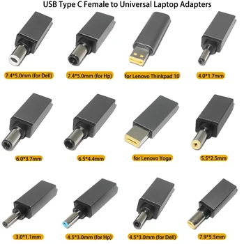 العالمي Dc إمدادات الطاقة محول موصل USB ج 7.4x5.0 4.5x3.0 5.5x2.5mm المكونات جاك محول Hp Asus كمبيوتر محمول لينوفو