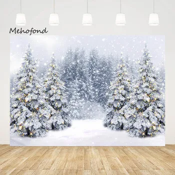الغابات في فصل الشتاء الثلج الأبيض المشهد Photozone الثلج عيد الميلاد شجرة الصنوبر خوخه الزينة الخلفيات للمصورين استوديو الصور