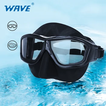 المهنية لل مكافحة-الضباب HD إطار كبير أزياء مجانا الغوص قناع الغوص معدات الوجه الكامل إطار كبير الغوص نظارات