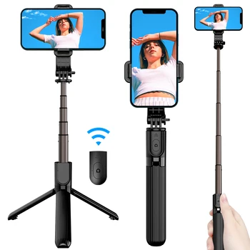 الهاتف الخليوي Selfie Stick ترايبود الألومنيوم سبائك عصا سيلفي مع جهاز لاسلكي الذكي ترايبود ترايبود