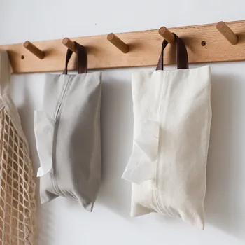 اليابانية نمط قماش القماش مربع الأنسجة معلقة منديل الورق حامل سيارة الشمال المعيشة غرفة الطعام الجدول الديكور حقيبة