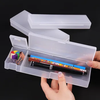 بسيطة شفافة بلوري حالة من رصاص طالب مكتب قلم رصاص الحالات الطالب هدية اللوازم المدرسية القلم مربع
