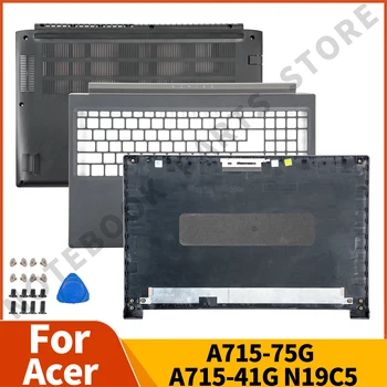 جديد الأصلي For Acer Aspire 7 A715-75G N19C5 Palmrest الغطاء العلوي السفلي حالة الكمبيوتر المحمول قطع الغيار مجانا مسامير الرمادي