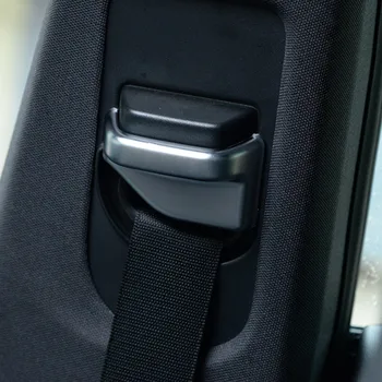 حزام الأمان في السيارات الزخرفية إطار تغطية ترتيب 2Pcs مرسيدس بنز X156 C117 W176 GLA CLA فئة 2013-2018 كروم ABS