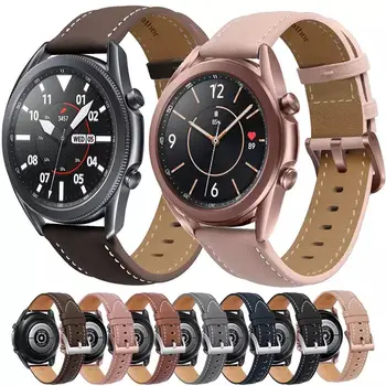 حزام جلد لسامسونج مشاهدة 46mm/Active2 /Huawei watch GT2/Amazfit GTR مضفر الأسلاك Samsung watch 3 استبدال حزام