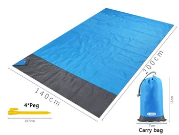 للماء 140x200cm جيب نزهة حصيرة الشاطئ الرمال مجانا بطانية التخييم في الهواء الطلق Picknick خيمة للطي غطاء الفراش