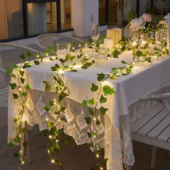مصطنعة زهرة نبات أدت سلسلة أضواء زينة عيد الميلاد في الهواء الطلق المنزل إكليل حفل زفاف ديكور جنية فناء الحديقة ديكور