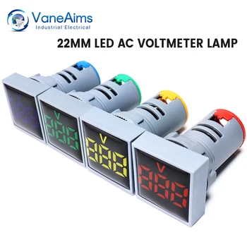 مصغر AC الفولتميتر VaneAims مربع لوحة عرض Led الرقمية فولت متر التناظرية الجهد قياس المؤشر اختبار للكشف عن AC30-500V