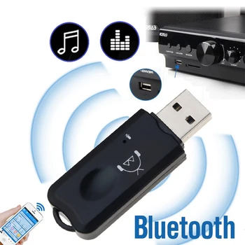 مصغرة USB متوافق مع تقنية Bluetooth Stereo استقبال الموسيقى اللاسلكية محول الصوت دونجل عدة مع الميكروفون مكبر الصوت على الهاتف سيارة